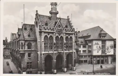 Erfurt Rathaus mit neuer Stadtsparkasse ngl 92.499