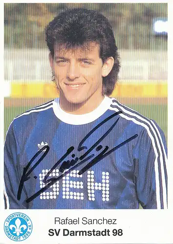 Fußball: SV Darmstadt Rafael Sanchez Werbekarte 112.069