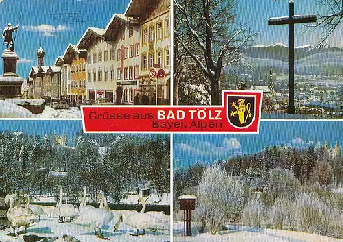 Bad Tölz Teilansichten Panorama gl1984 119.318