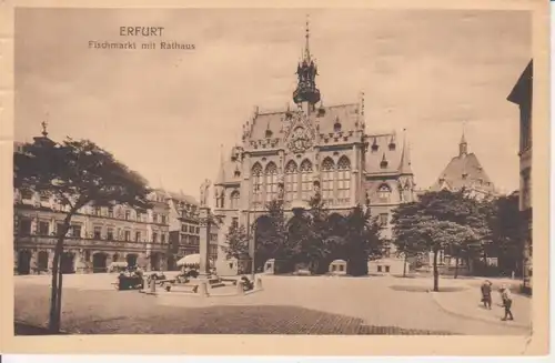 Erfurt Fischmarkt mit Rathaus gl1918 92.473