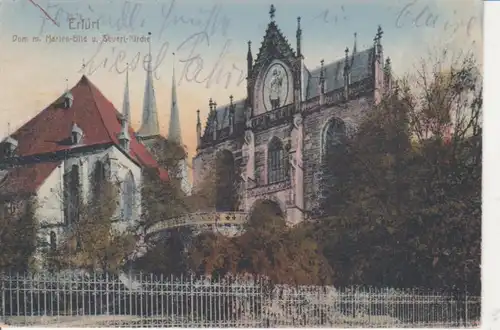 Erfurt Dom mit Marienbild und Kirche gl1922 92.514