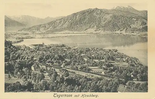 Tegernsee Panorama mit Hirschberg ngl 119.392