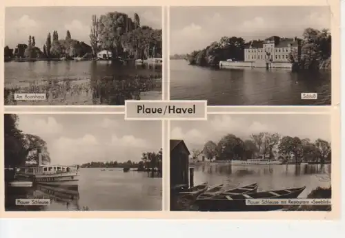 Plaue/Havel Bootshaus Schloss Schleuse gl1959 92.628