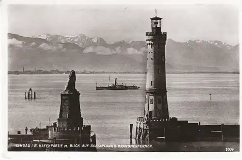 Lindau i.Bodensee Hafen Scesaplana u.and. gl1951 B8022