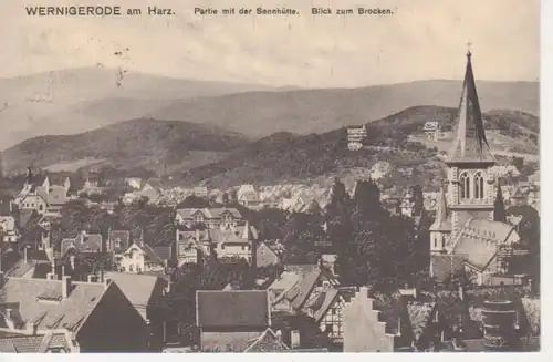 Wernigerode Panorama mit Brocken gl1919 91.153