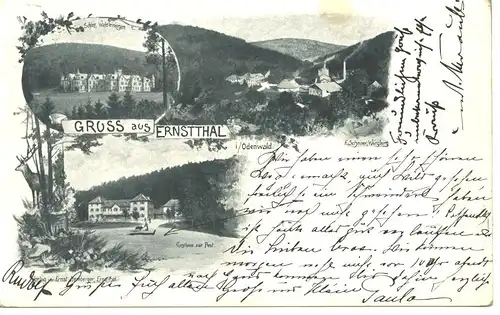 Ernstthal/Odw. Gasthaus Post Schloss Total gl1902 5.083