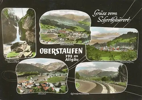 Oberstaufen Teilansichten Panorama gl1963 126.331