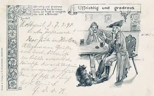 Schwaben: Uffrichtig und gradraus gl1898 115.751