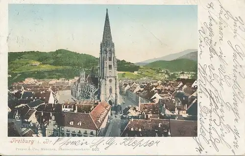 Freiburg Münster und Panorama gl1900 134.384