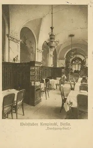 Berlin Weinstuben Kempinski Durchgang gl1910 117.387