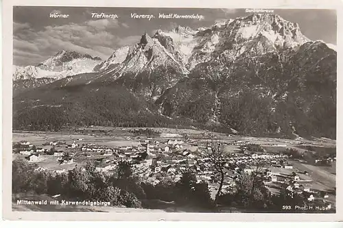 Mittenwald mit Karwendelgebirge gl1938 B9562