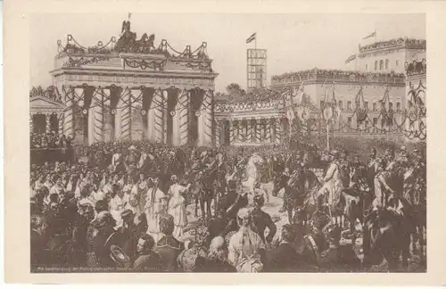 Berlin 1871 Einzug der Truppen Brdb.Tor ngl B4828