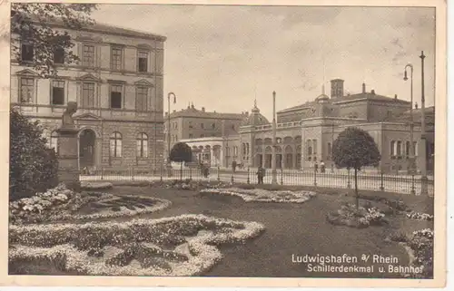 Ludwigshafen Schillerdenkmal Bahnhof gl1918 93.575