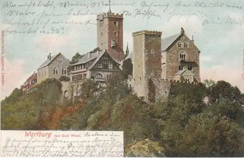 Eisenach Wartburg von Süd-West gl1904 B4363