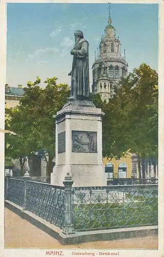Mainz Gutenberg-Denkmal gl1928 130.728