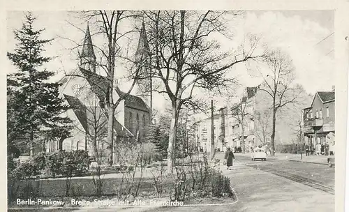 Berlin-Pankow Breite Straße mit Kirche gl1967 117.098