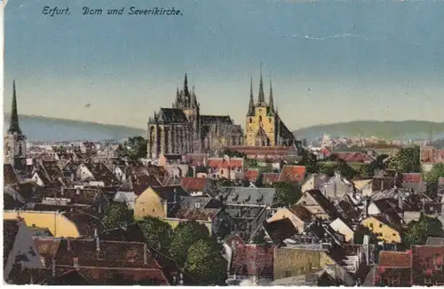 Erfurt Der Dom und die Severikirche feldpgl1918 B4377