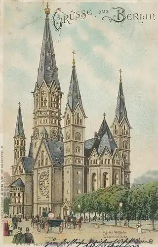 Berlin-Charlottenburg Gedächtniskirche gl1899 117.482