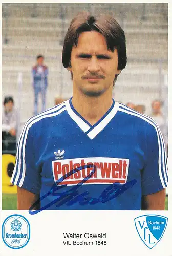 Fußball: VfL Bochum Walter Oswald Werbek. 112.018