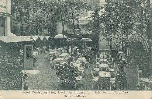 Berlin Hotel Deutscher Hof Garten gl1913 117.519