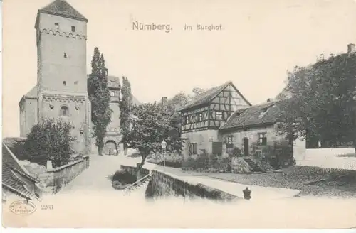 Nürnberg Im Burghof um 1900 ngl B5336