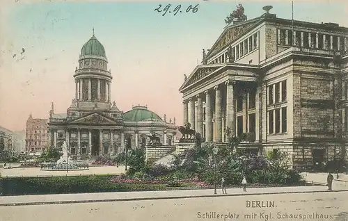 Berlin Schillerplatz mit Schauspielhaus gl1906 117.555