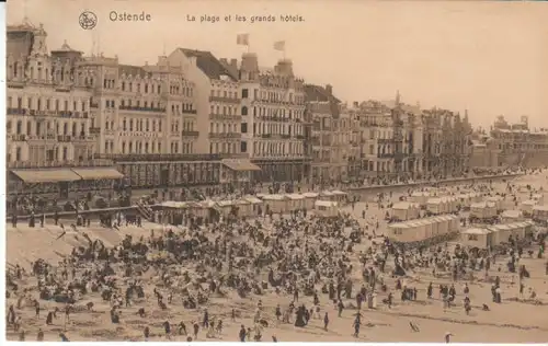 Ostende La plage et les grands hôtels gl1910 B5914