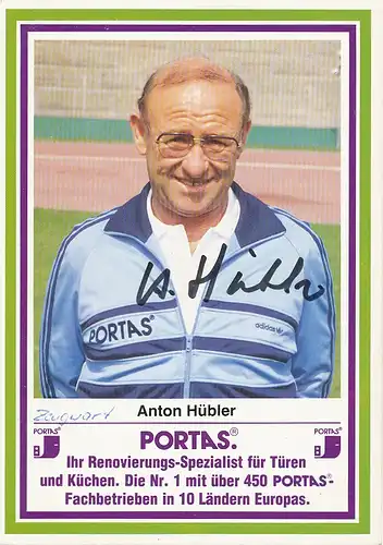 Fußball: Autogrammkarte Anton Hübler ngl 112.066