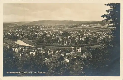 Saarbrücken - Blick auf den Staden gl1938 131.033