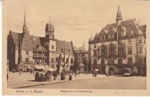 Halle a.S. Rathaus und Ratskeller gl1930? B4512