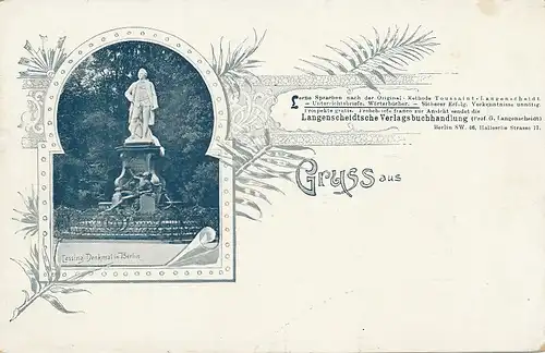 Berlin Lessing-Denkmal ngl 117.308