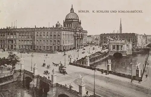 Berlin Schloß und Schloßbrücke gl1908 118.218