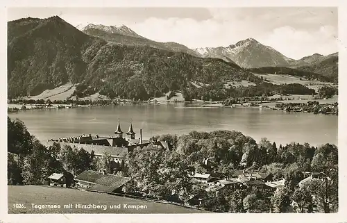 Tegernsee mit Hirschberg und Kampen gl1952 119.371