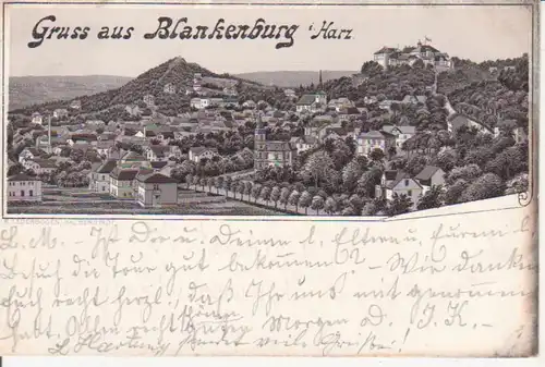 Gruß aus Blankenburg Panorama bahnpgl1896 91.309