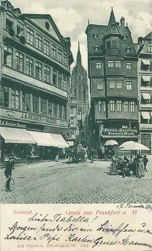 Frankfurt a.M. Domblick vom alten Markt gl1899 132.222