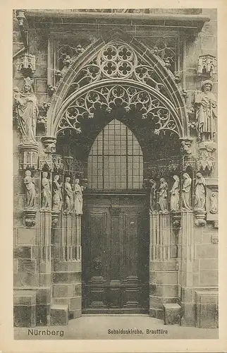 Nürnberg Sebalduskirche Brauttüre gl1914 124.753