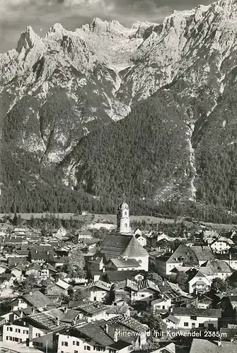 Mittenwald Panorama mit Karwendel gl1981 119.533