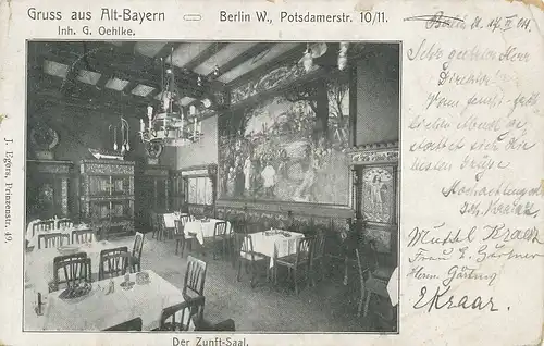 Berlin "Alt-Bayern" Zunft-Saal gl1904 117.475