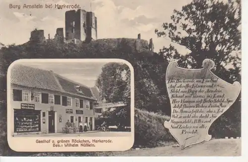 Harkerode Gasthof Handlung Burg Arnstein gl1914 91.639