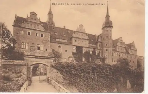 Merseburg Schloß und Schloßbrücke ngl 91.687