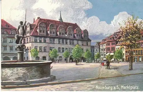 Naumburg/Saale Marktplatz Künstlerkarte gl1953 B4506