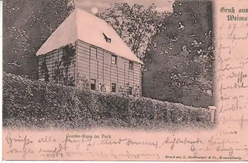 Gruß aus Weimar Goethe Gartenhaus gl1901 B4399