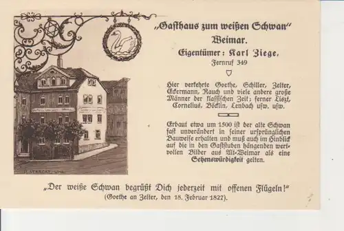 Weimar Gasthaus zum weißen Schwan ngl 92.653