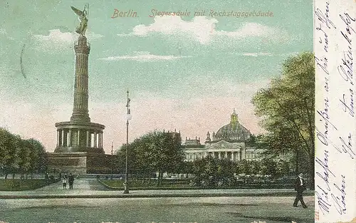 Berlin Siegessäule Reichstagsgebäude gl1905 117.689