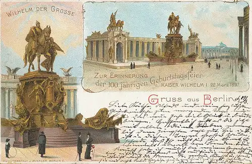 Berlin Erinnerung Geburtstag Kaiser gl1897 117.779