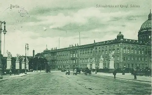 Berlin Schlossbrücke mit Schloss gl1906 117.666