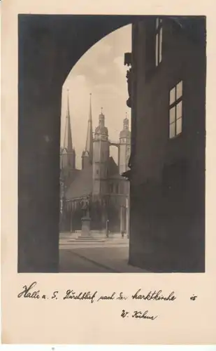 Halle/Saale Blick auf die Marktkirche ngl B4579