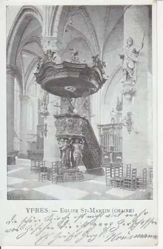 Ypern Kirche St. Martin feldpgl1915 204.045
