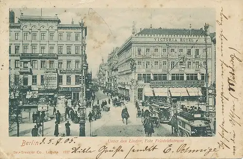 Berlin Unter den Linden Friedrichstraße gl1905 117.740