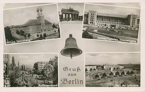 Berlin Mehrbildkarte Teilansichten gl1953 117.904